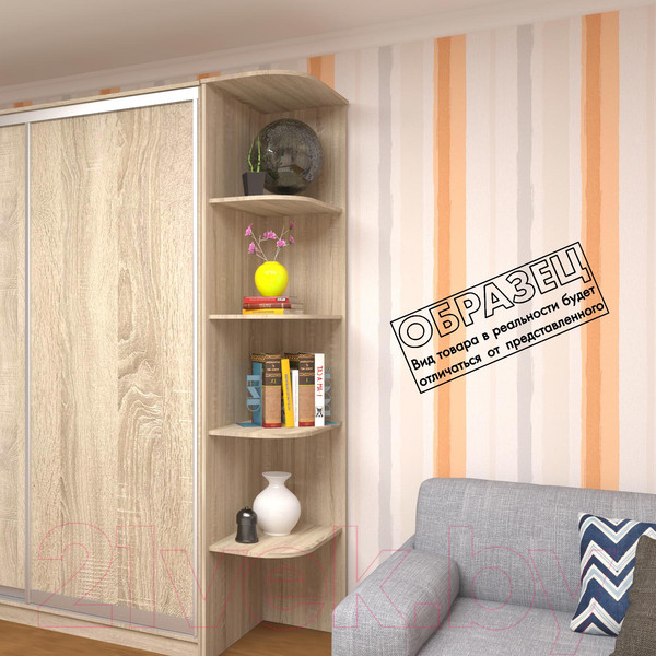 Изображение товара Угловое окончание для шкафа Кортекс-мебель Сенатор КМ32-45 (белый)