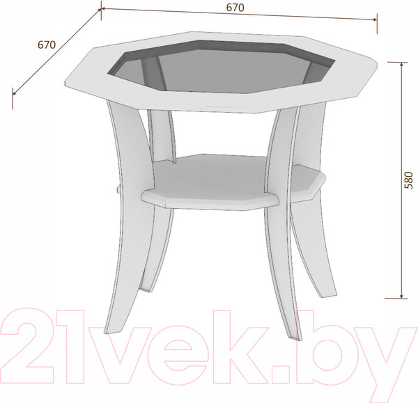 Изображение товара Журнальный столик Кортекс-мебель Лотос-1 (дуб сонома)