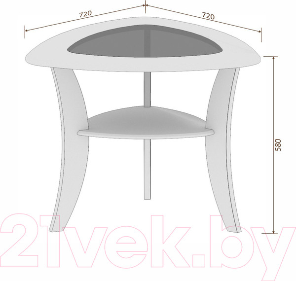 Изображение товара Журнальный столик Кортекс-мебель Лотос-5 (дуб натуральный)