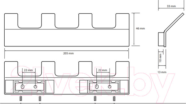 Изображение товара Крючок для ванной Bemeta Nero 135105210 (черный)
