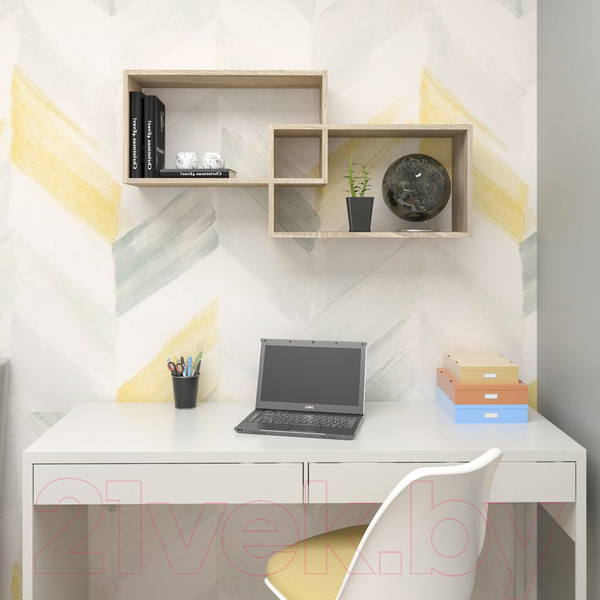 Изображение товара Полка-ячейка Кортекс-мебель КМ 24 (дуб сонома)