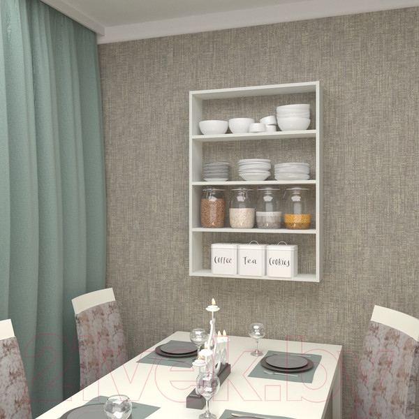 Изображение товара Полка Кортекс-мебель КМ 26 (белый)