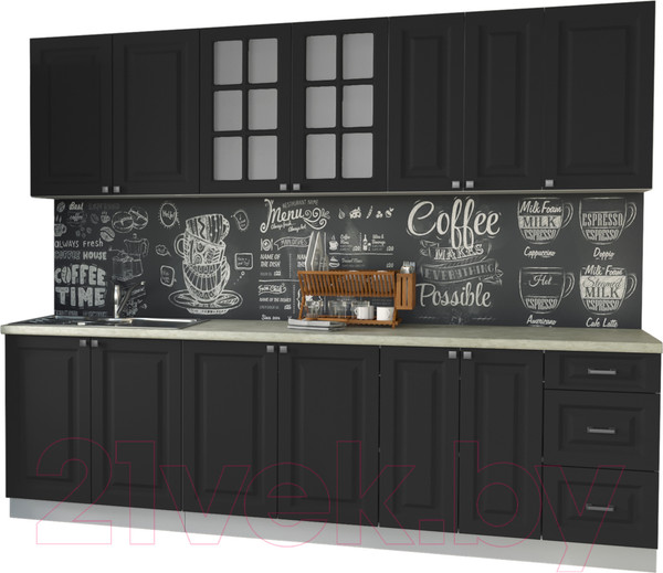 Изображение товара Кухонный гарнитур Интерлиния Мила Деко 2.6 А (пепел/опал светлый)