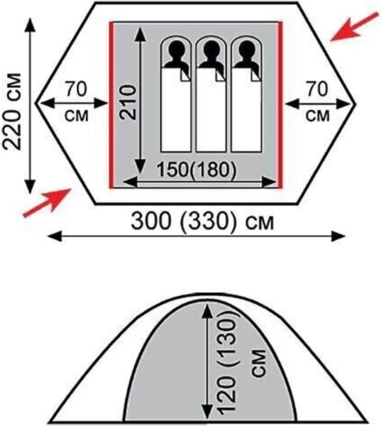 Изображение товара Палатка Tramp Rock 2 V2 / TRT-27g (зеленый)