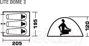 Изображение товара Палатка Jungle Camp Lite Dome 3 / 70812 (зеленый/серый)