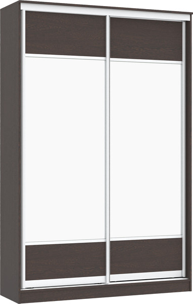 Изображение товара Шкаф-купе Кортекс-мебель Сенатор ШК10-45 Геометрия зеркало (венге)