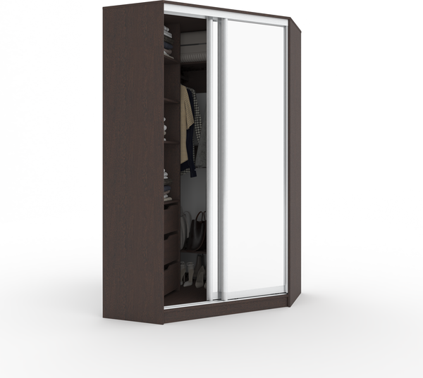 Изображение товара Шкаф-купе Кортекс-мебель Сенатор ШК30 Классика зеркало (венге)