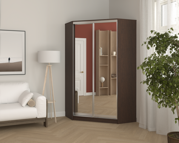 Изображение товара Шкаф-купе Кортекс-мебель Сенатор ШК30 Классика зеркало (венге)