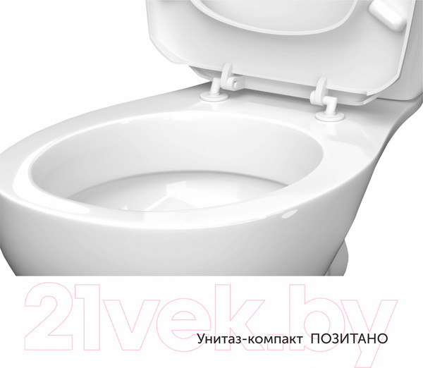 Изображение товара Унитаз напольный Керамин Позитано Инкоер (с полипропиленовым сиденьем)