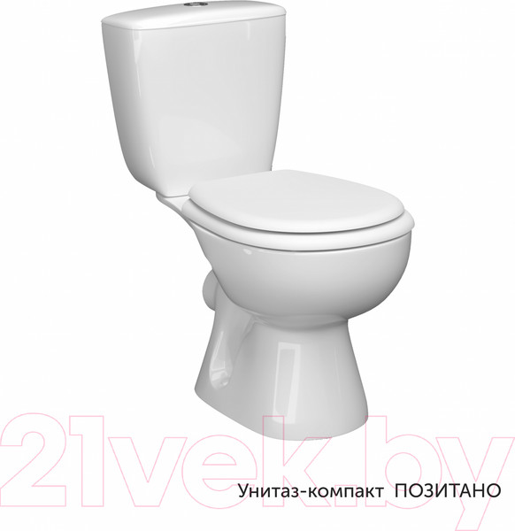 Изображение товара Унитаз напольный Керамин Позитано Инкоер (с полипропиленовым сиденьем)