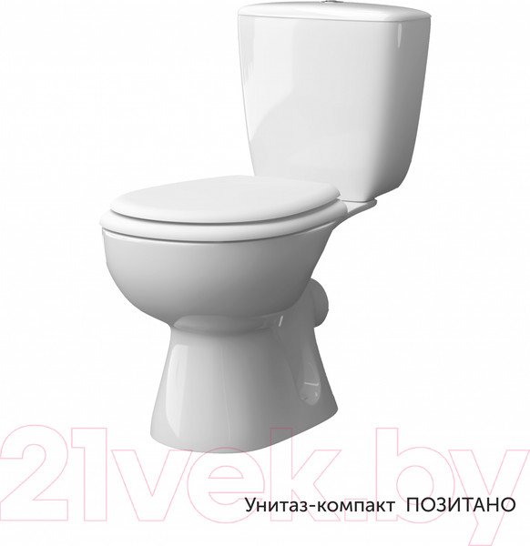 Изображение товара Унитаз напольный Керамин Позитано Инкоер (с полипропиленовым сиденьем)