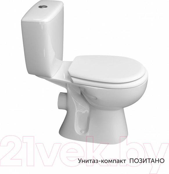 Изображение товара Унитаз напольный Керамин Позитано Инкоер (с полипропиленовым сиденьем)