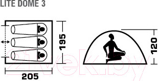 Изображение товара Палатка Jungle Camp Lite Dome 3 / 70842 (синий/серый)