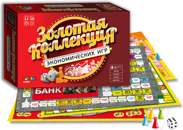 Изображение товара Набор игр Topgame Золотая коллекция экономических игр 4 в 1 / 01582