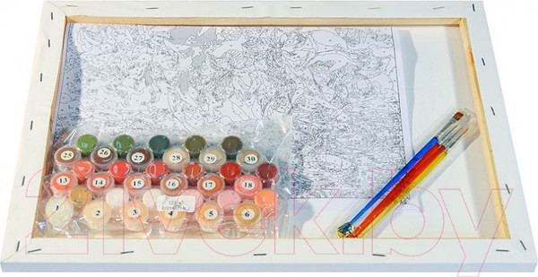 Изображение товара Картина по номерам БЕЛОСНЕЖКА Букет маков / 003-AB