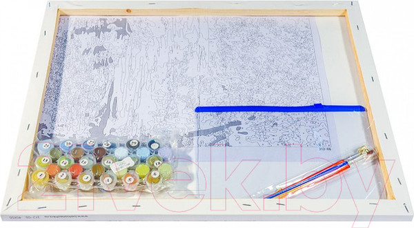 Изображение товара Картина по номерам БЕЛОСНЕЖКА Лебеди в пруду / 312-CG