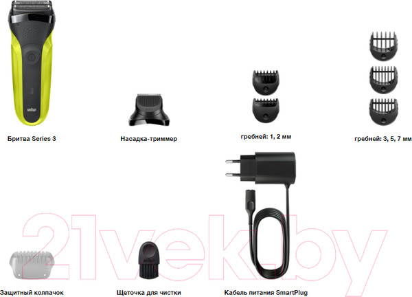 Изображение товара Электробритва Braun Series 3 300BT Shave & Style