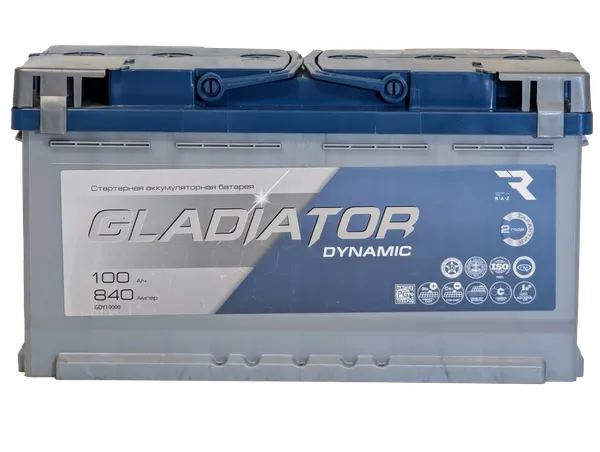 Изображение товара Автомобильный аккумулятор Gladiator Dynamic R+ (100 А/ч)