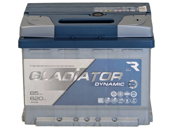 Изображение товара Автомобильный аккумулятор Gladiator Dynamic R+ (65 А/ч)