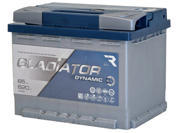 Изображение товара Автомобильный аккумулятор Gladiator Dynamic R+ (65 А/ч)