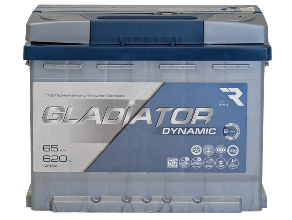 Изображение товара Автомобильный аккумулятор Gladiator Dynamic R+ (65 А/ч)
