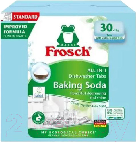 Изображение товара Таблетки для посудомоечных машин Frosch All in One Soda (30шт)
