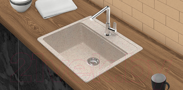 Изображение товара Мойка кухонная Berge BR-5750 (бежевый)