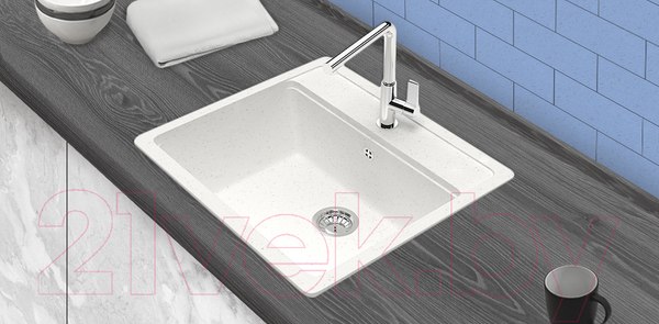 Изображение товара Мойка кухонная Berge BR-5750 (белый)
