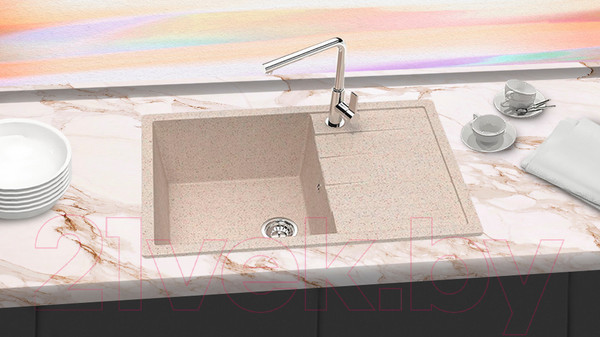 Изображение товара Мойка кухонная Berge BR-7603 (бежевый)