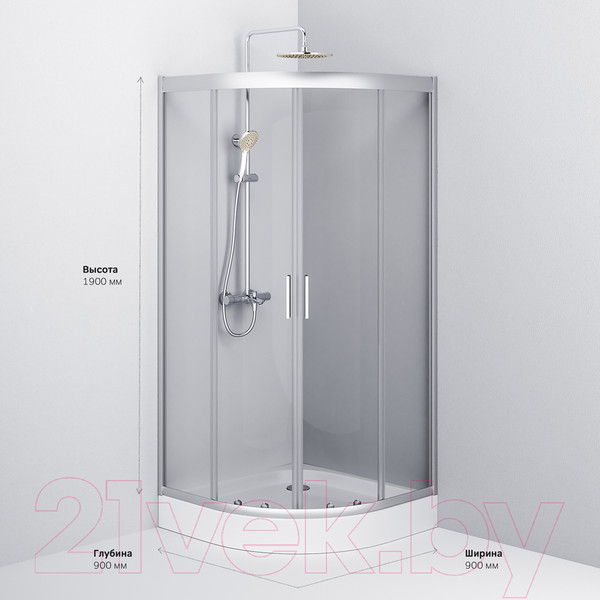 Изображение товара Душевой уголок AM.PM Gem W90G-401-090WT