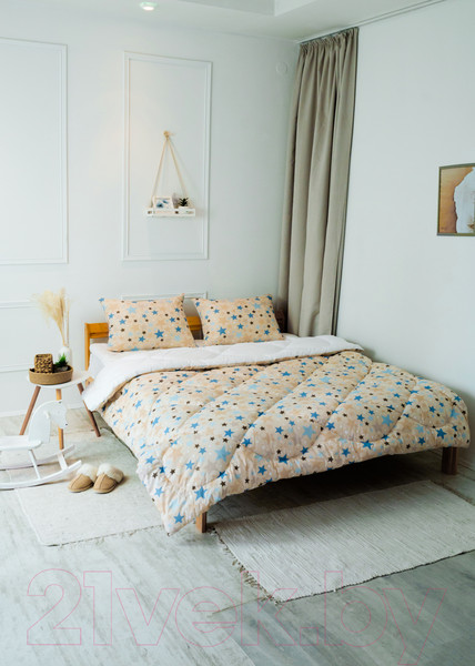 Изображение товара Одеяло Angellini Дуэт 8с022дб (200x220, звездный/белый)