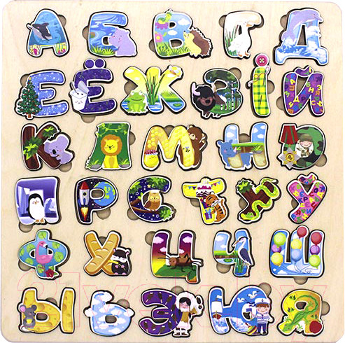 Изображение товара Развивающая игрушка Деревянный город Белорусский алфавит / В031-АNT