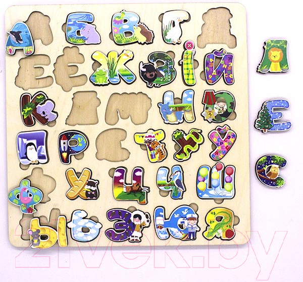 Изображение товара Развивающая игрушка Деревянный город Белорусский алфавит / В031-АNT
