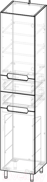 Изображение товара Шкаф-пенал для ванной Garda Marko-25K (400L)
