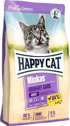 Изображение товара Сухой корм для кошек Happy Cat Minkas Urinary Care Geflugel / 70375 (10кг)