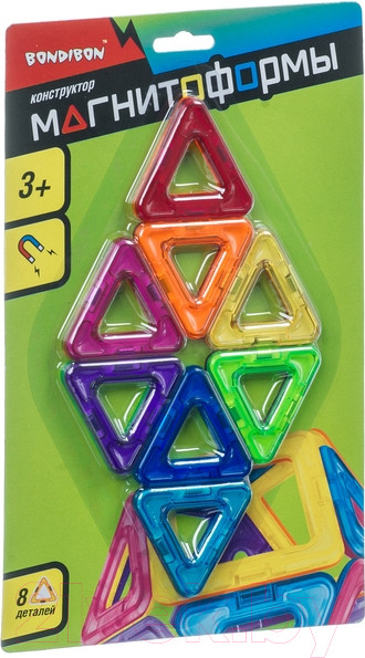 Изображение товара Конструктор магнитный Bondibon Магнитоформы 8 деталей / ВВ4399