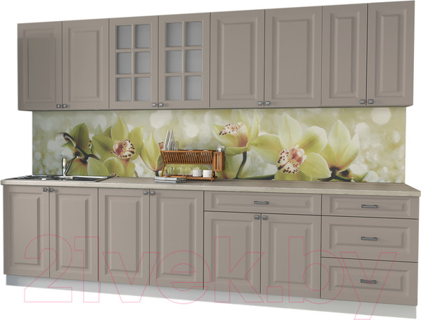 Изображение товара Кухонный гарнитур Интерлиния Мила Деко 3.0 Б (луна/травертин серый)