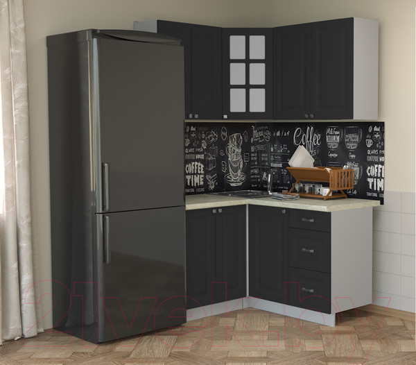 Изображение товара Кухонный гарнитур Интерлиния Мила Деко 1.2x1.4 (пепел/опал светлый)