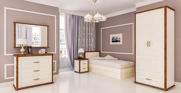 Изображение товара Шкаф Мебель-Неман Марсель МН-126-05-200 (кремовый/дуб кантри)