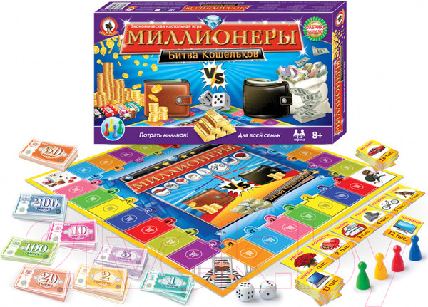 Изображение товара Настольная игра Русский стиль Миллионеры Битва кошельков / RS-03500