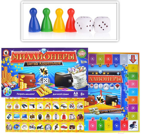 Изображение товара Настольная игра Русский стиль Миллионеры Битва кошельков / RS-03500