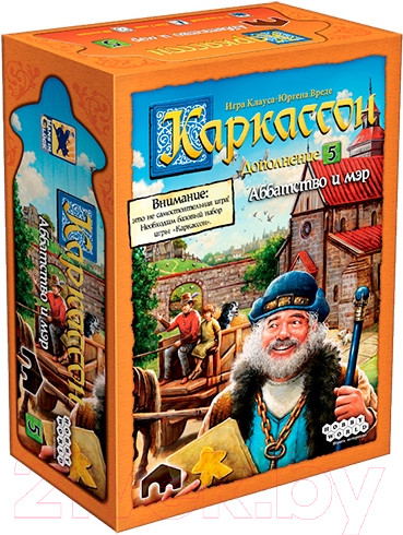 Изображение товара Дополнение к настольной игре Мир Хобби Каркассон 5: Аббатство и мэр / 915222