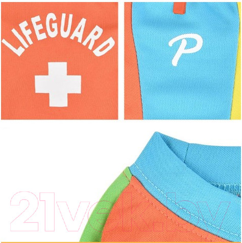 Изображение товара Футболка для животных Puppia Rescuer / PAUA-TS1803-OR-XL (XL, оранжевый)