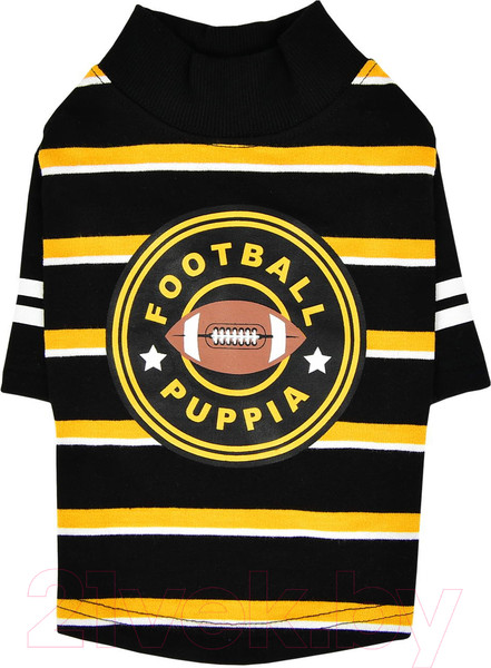 Изображение товара Футболка для животных Puppia Touchdown / PATD-TS1757-BK-L (L, черный)