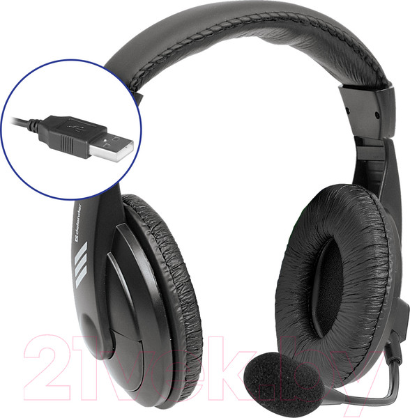 Изображение товара Наушники-гарнитура Defender Gryphon 750U / 63752 (черный)