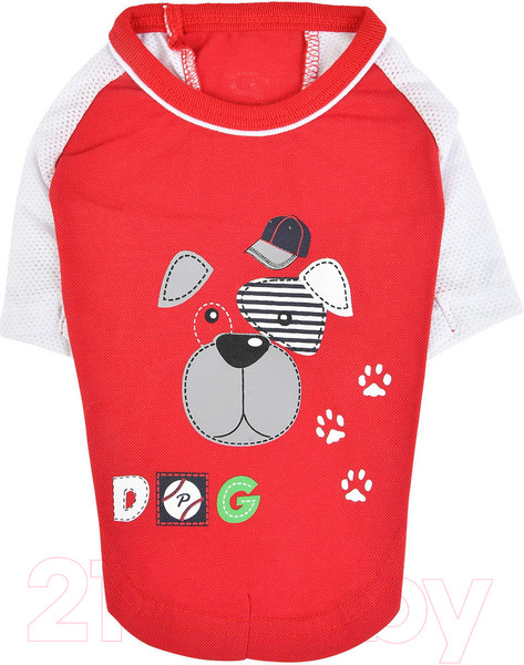 Изображение товара Футболка для животных Puppia Sniffer / PAUA-TS1807-RD-L (L, красный)