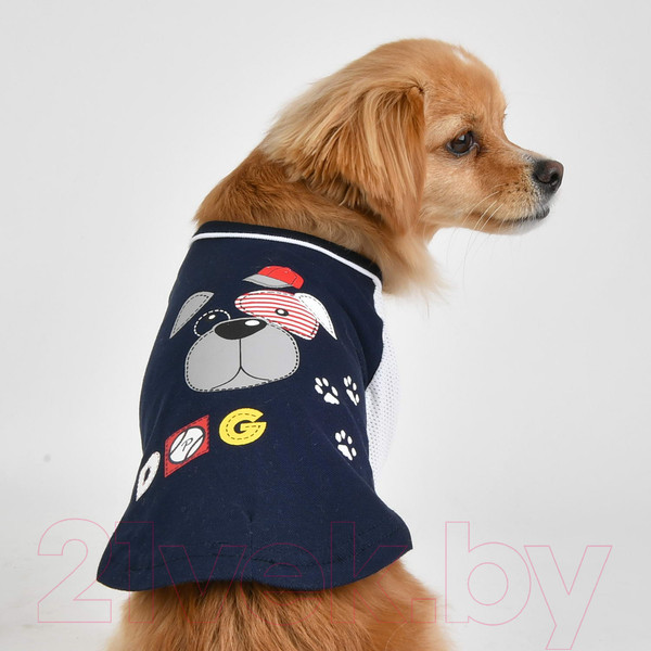 Изображение товара Футболка для животных Puppia Sniffer / PAUA-TS1807-NY-L (L, синий)