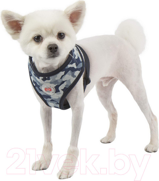Изображение товара Шлея-жилетка для животных Puppia Bobby / PARA-HA1523-NC-XL (синий камуфляж)