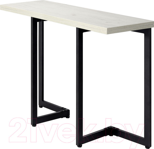 Изображение товара Обеденный стол Millwood Арлен 1 38-76x110x76 (дуб белый Craft/металл черный)