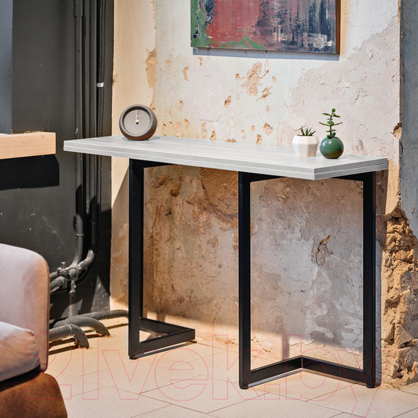 Изображение товара Обеденный стол Millwood Арлен 1 38-76x110x76 (дуб белый Craft/металл черный)